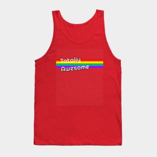 Retro Totally Awesome Rainbow Tank Top